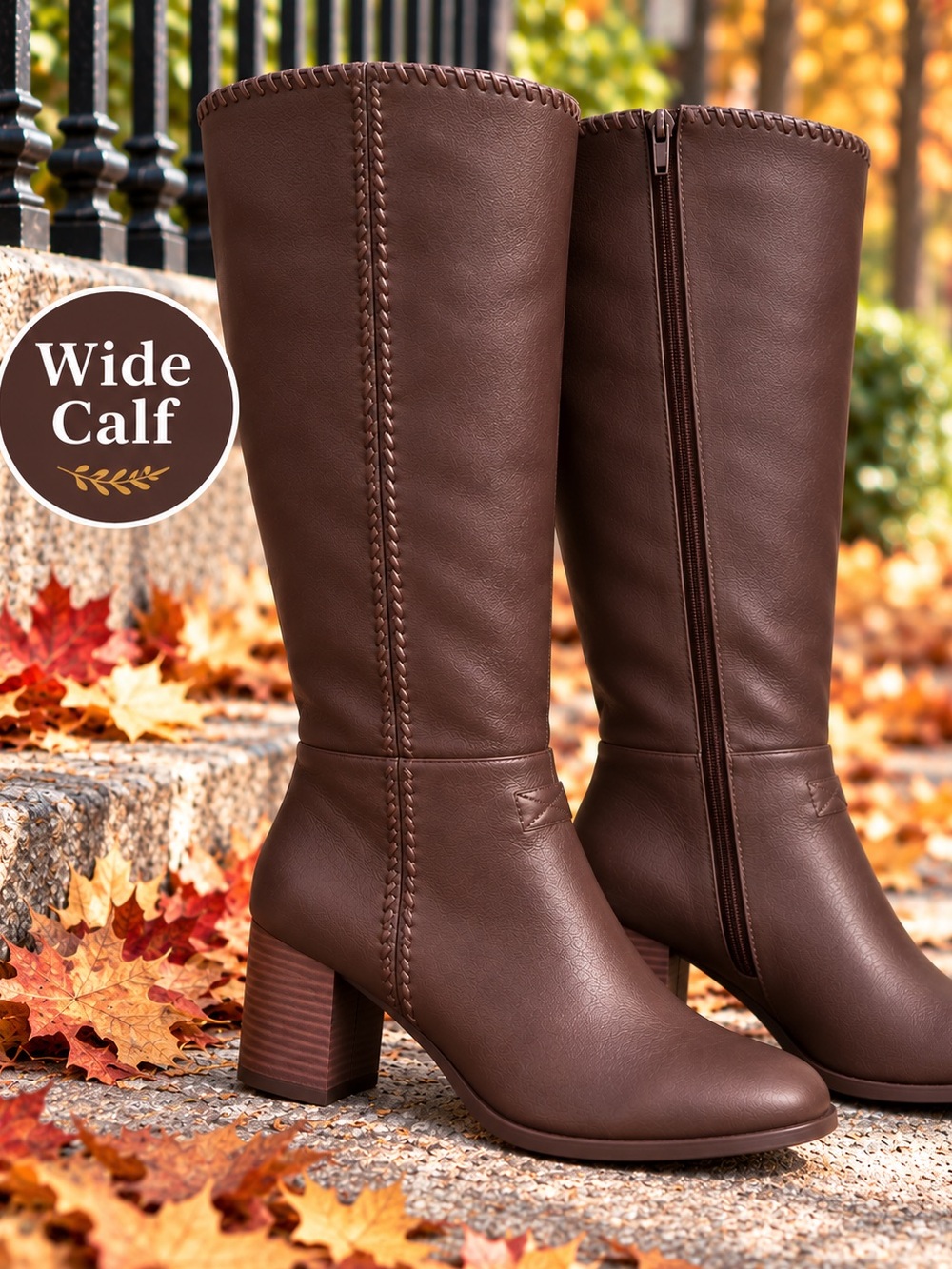 NWT Wide Calf Comfortview Chocolate Brown Extra Wide WW Tall Boots